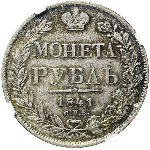 Russland, Nikolaus I., Rubel 1841 СПБ-НГ, St. Petersburg