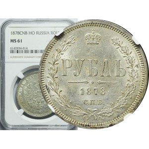 Russland, Alexander II., Rubel 1878 СПБ НФ, St. Petersburg, gemünzt