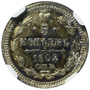 Rusko, Mikuláš II., 5 kopějek 1902 AP
