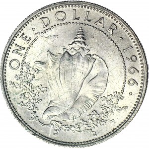Bahamy, Alžběta II, 1 dolar, 1966, Londýn