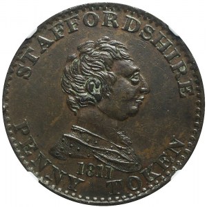 Wielka Brytania, Jerzy III, Żeton 1811, Staffordshire, TO FACILITATE TRADE