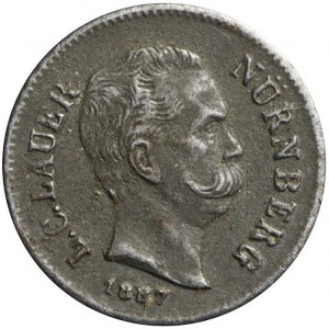 Włochy, Żeton 50 centesimi 1878, Lauer Nurnberg, Turyn