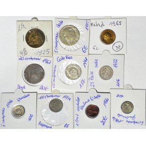 Egzotyka, zestaw 10 szt. monet 1925-1975