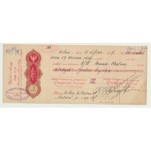 Weksel, Wilno 1927, 1000 złotych, Dom Handlowy Bracia Chiolem