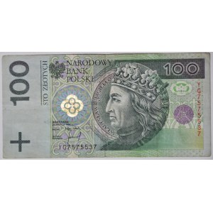 100 złotych 1994, ser YG, siódma seria ZASTĘPCZA