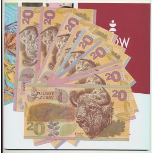 PWPW - Power of the Substrate, 9 banknotes Polish Bisons