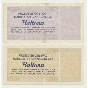 Baltona 1 cent i 2 centy 1973, ser. A00, oba z dwoma zerami