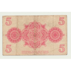 Lodž, Finanční komise, 5 zl. 1939, ser. ID č. 766955 , rarita