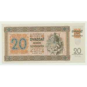 Słowacja, 20 koron 1939, SPECIMEN