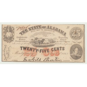 Stany Zjednoczone Ameryki (USA), THE STATE OF ALABAMA, 25 centów 1862