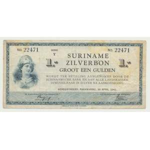 Surinam, 1 Gulden, 1942, American Bank Note Company