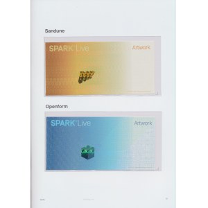 Szwajcaria, SICPA SPARK folder z banknotami koncepcyjnymi
