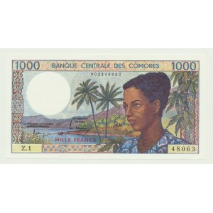 Comoros, 1000 Francs (1984-2004)