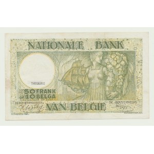 Belgium, 50 francs (10 belgas) 1944