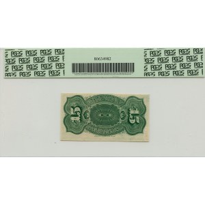 USA, 15 centów 1863 Columbia, czwarta emisja, Fractional Currency, piękne