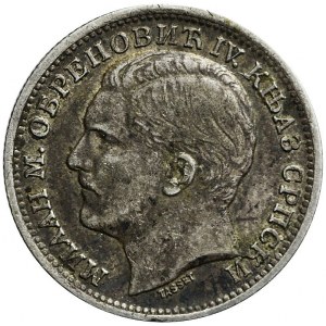 Serbien, Milan Obrenović IV, 1 Dinar 1879