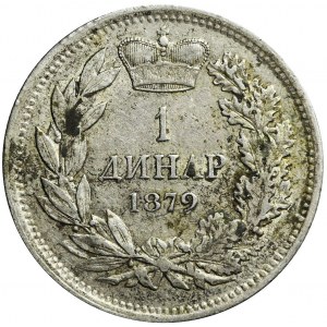 Serbia, Milan Obrenović IV, 1 dinar 1879
