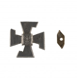 Abzeichen des 4. Infanterie-Verdienstregiments, sehr seltene Version mit Flamme, aus dem Jahr 1917r