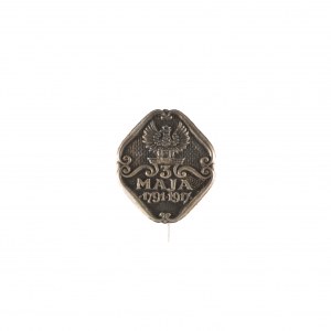 Patriotic badge, Anniversary of the adoption of the May 3 Constitution 1791-1917