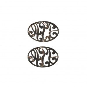 Pair of badges of the Cracow Chamber of Industry and Commerce, interwar period