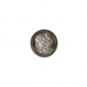 Austro-Hungary. Badge, commemorative brooch with figures of Franz Joseph and Wilhelm II.