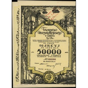 Polsko, 50 akcií po 1 000 polských marek = 50 000 polských marek, 20.6.1923, Varšava