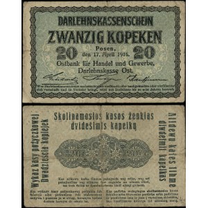 Poland, 20 kopecks, 17.04.1916, Poznań