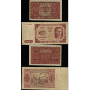 Poland, set: 1 Polish mark 23.08.1919 and 100 zlotys 1.07.1948