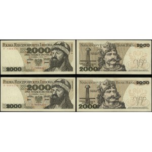 Poland, set: 2 x 2,000 zloty, 1.05.1977