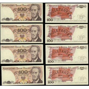 Poland, set: 4 x 100 zloty, 1.06.1986