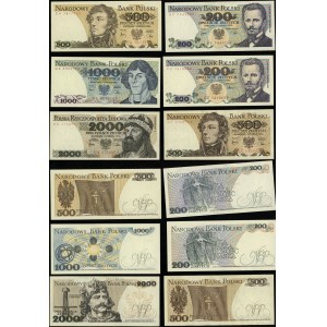 Poľsko, sada 10 bankoviek, 1979-1990