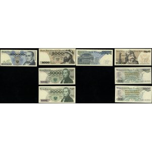 Polska, zestaw 10 banknotów, 1979-1990