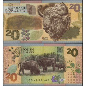 Poland, PWPW test banknote - 20 units - Polish Bison, no date (2018)
