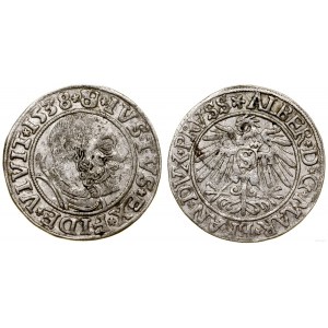 Knížecí Prusko (1525-1657), groš, 1538, Königsberg