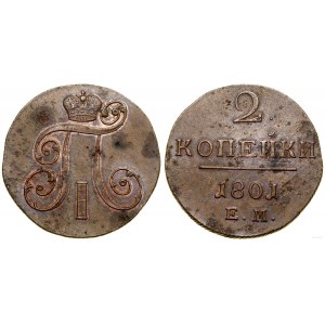 Rusko, 2 kopějky, 1801 EM, Jekatěrinburg