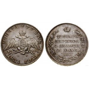 Rusko, 1 rubl, 1831 СПБ НГ, Petrohrad