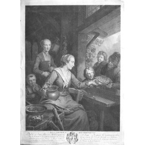 Johann Georg Wille (1715-1808) Według Obrazu Christiana Wilhelma Ernsta Dietricha (Zwanego Dietricy; 1712-1774), LES OFFRES RÉCIPROQUES, 1771
