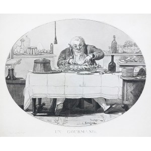 Philibert Louis Debucourt (1755-1832), UN GOURMAND /HUNGER/, 1803
