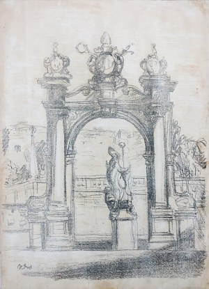 Wojciech Weiss (1875-1950), SADZAWKA ŚW. STANISŁAWA NA SKAŁCE W KRAKOWIE, 1911