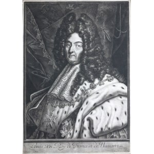 Georg Kilian (1683-1745) Według Obrazu Fitera (?), LOUIS XIV. ROY DE FRANCE ET DE NAVARRE /LUDWIK XIV, KRÓL FRANCJI I NAWARRY/, 1701-1745