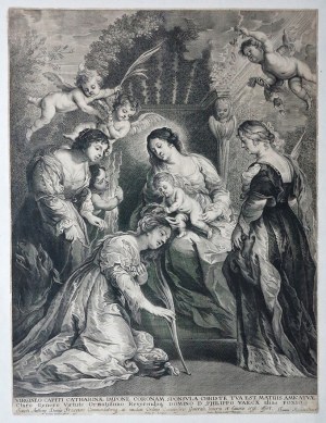 Peter Ii De Jode (1601-1674) Według Obrazu Petera Paula Rubensa (1577-1640), KORONACJA ŚW. KATARZYNY, ok. połowy XVII wieku