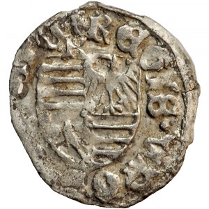 Maďarsko, Žigmund Luxemburský, denár, 1390-1427, Krzemnica