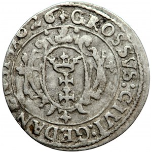 Polska, Zygmunt III, Gdańsk, grosz 1626, men. Gdańsk