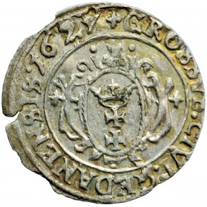 Polsko, Zikmund III, Gdaňsk, penny 1627, muži. Gdaňsk