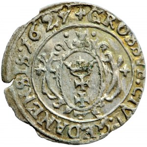 Polen, Sigismund III., Danzig, Pfennig 1627, Männer. Gdańsk