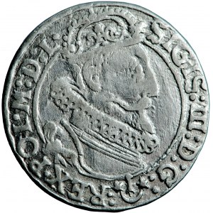 Poľsko, Žigmund III., koruna, šesťpenca 1624, Krakov