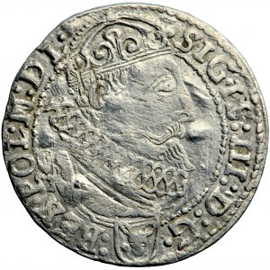 Polen, Sigismund III., Krone, Sixpence 1627, Krakau