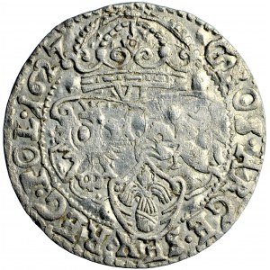 Poľsko, Žigmund III., koruna, šesťpenca 1627, Krakov