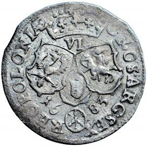 Polsko, Jan III, koruna, šestipence 1683, Bydgoszcz
