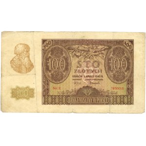 Polsko, německá okupace, bankovka 100 zlotých 1940